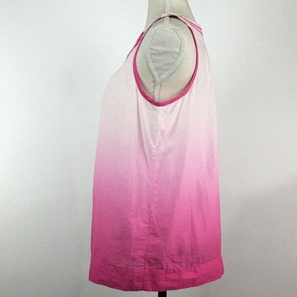 Tommy Hilfiger Womens Medium Pink Ombre Sleeveless Top Floral Neckline Tank - Picture 6 of 8